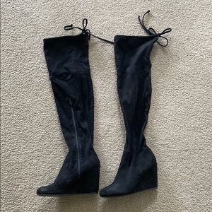 Thigh High Wedge Boot